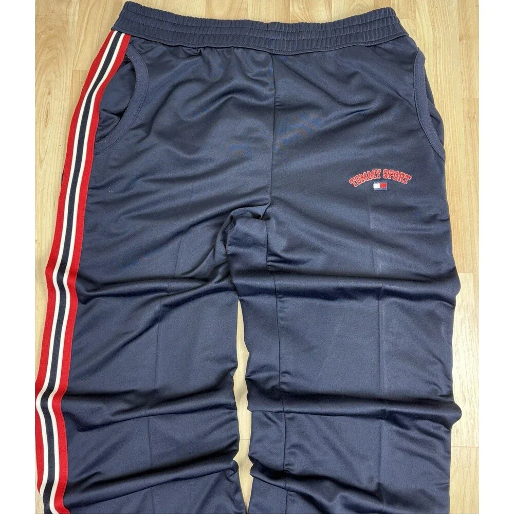 Vintage 90s Tommy Hilfiger Sweatpants / Track Pants / Size Medium / Navy